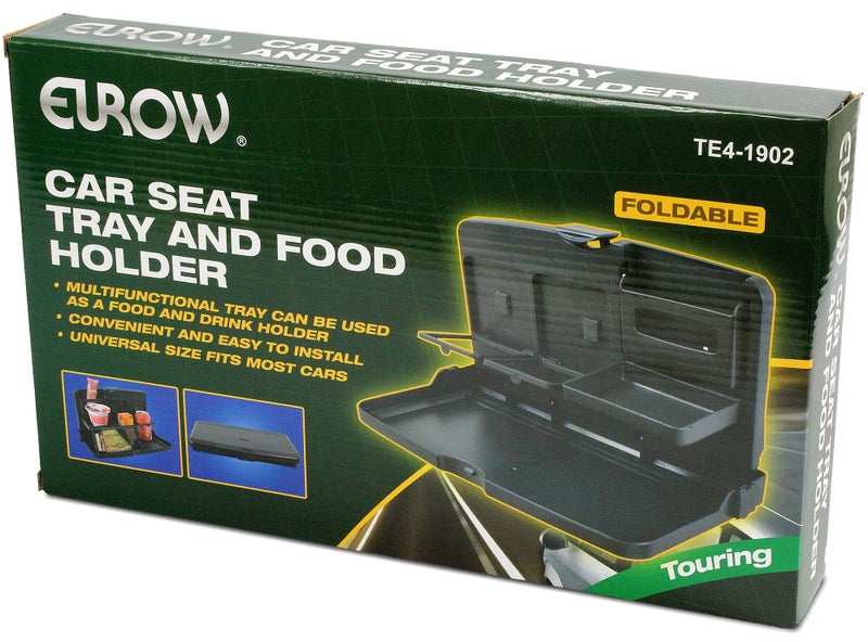 Eurow Car Backseat Travel Tray with Dual Cup Holders, Snack and Meal Storage, Phone Slot, Hooks, Easy-Clean Surface, Fits Most Vehicles, Installs in Seconds, Ideal for Kids and Road Trips - Image 4
